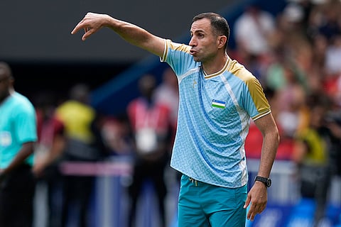 Uzbekistan's head coach Timur Kapadze